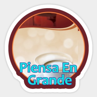 Círculo Foto Café Con Leche Por La Mañana Sticker